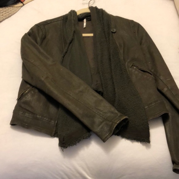 Free people green jacket - Picture 1 of 2